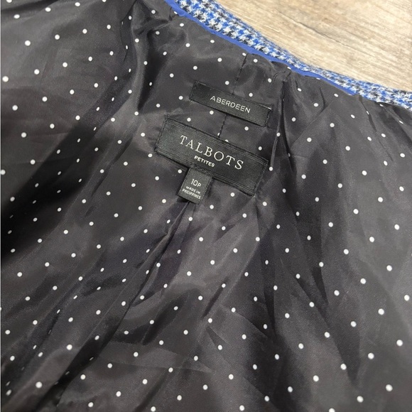 Talbots Women’s Aberdeen houndstooth wool blend career blazer jacket size 10P - Picture 11 of 11